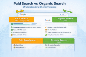 Paid search vs organic search comparison
